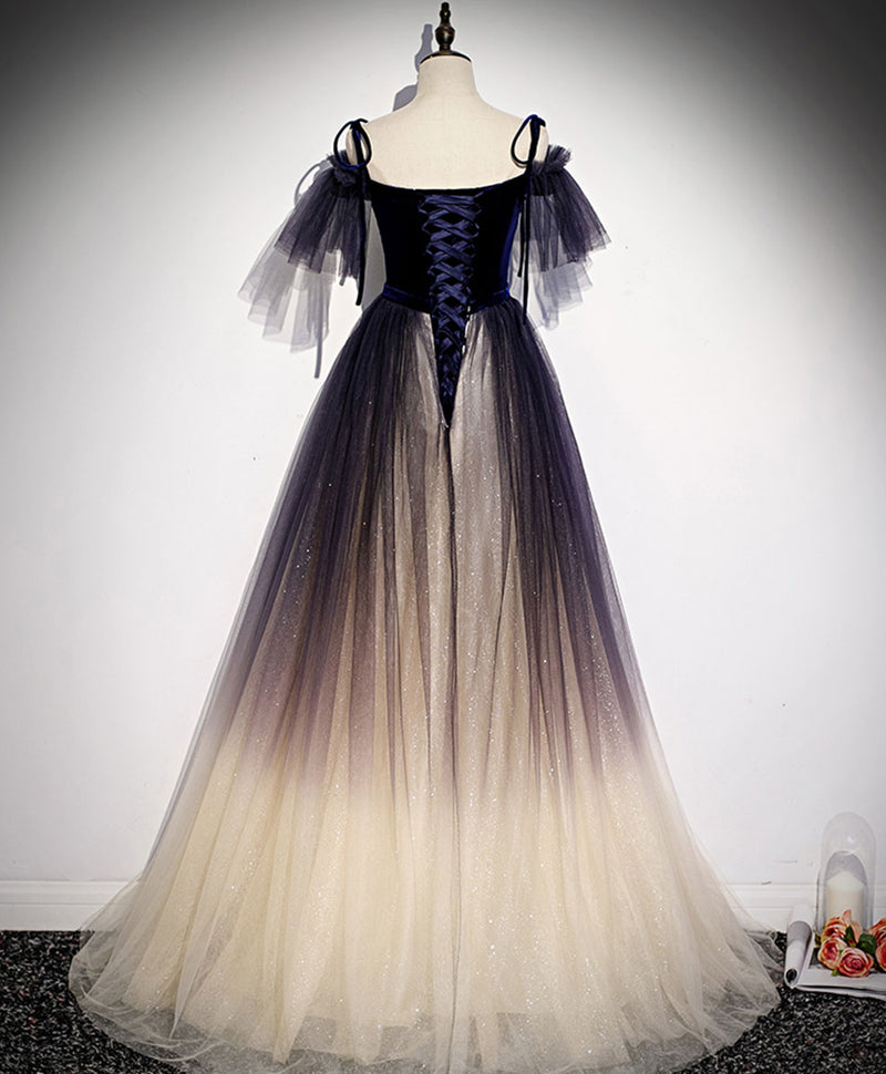 Purple Tulle Lace Long Prom Dress Purple Formal Dress shopluu Purple Tulle Lace Long Prom Dress Purple Formal Dress shopluu