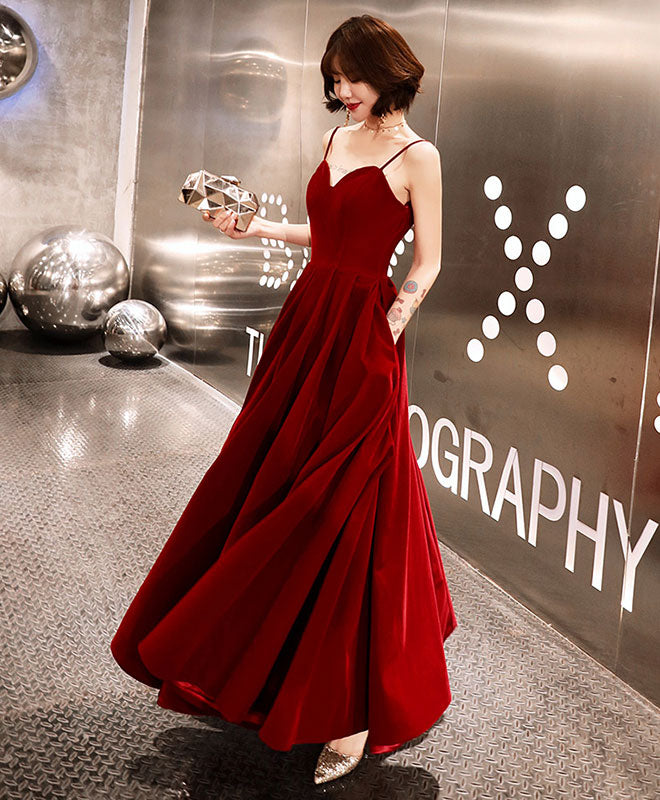 Burgundy Sweetheart Tea Length Prom Dress, Burgundy Bridesmaid Dress US 4 / Custom Color Burgundy Sweetheart Tea Length Prom Dress, Burgundy Bridesmaid Dress US 4 / Custom Color