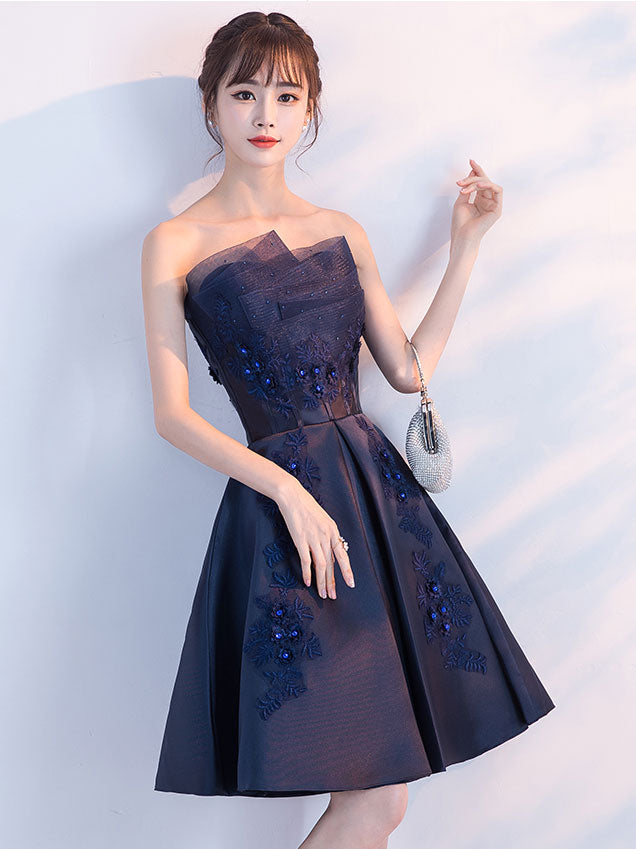 aline homecoming dresses Beaded-Bodice Short A-Line Homecoming Dress