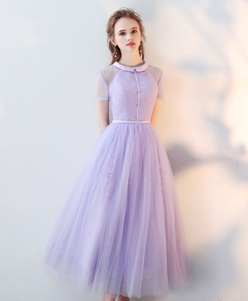 Purple High Neck Tulle Lace Prom Dress Tulle Lace Homecoming Dress shopluu Purple High Neck Tulle Lace Prom Dress Tulle Lace Homecoming Dress shopluu