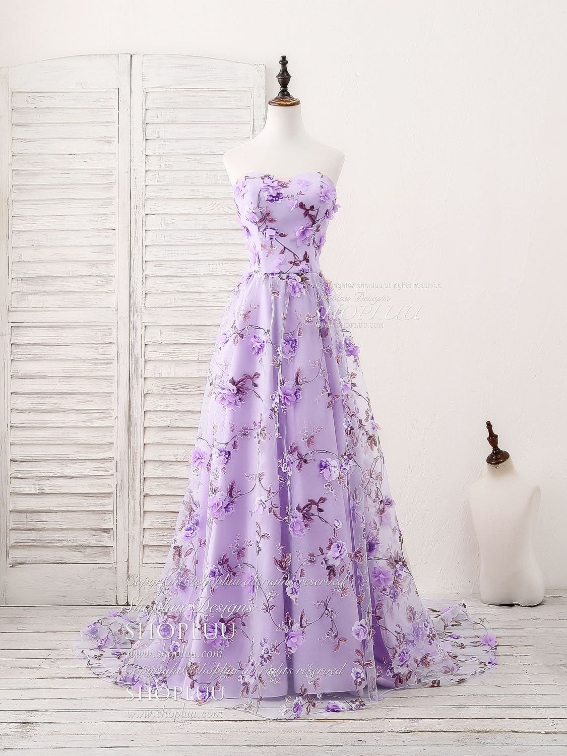Pink Sweetheart Neck Tulle 3D Applique Long Prom Dress, Pink Evening Dress