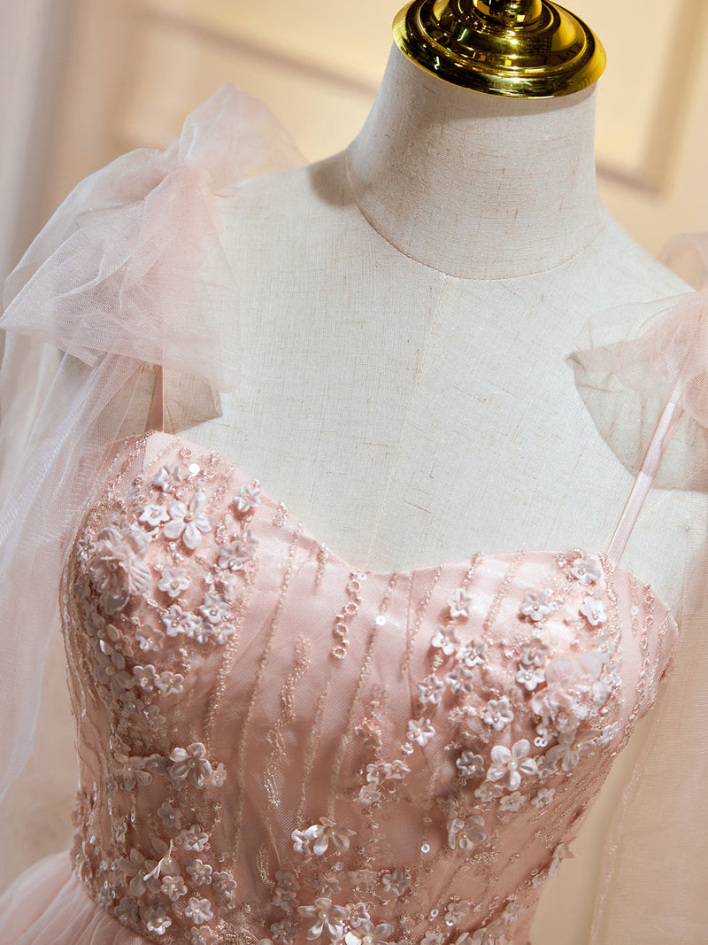 A Line Sweetheart Neck Pink Short Prom Dresses, Formal Puffy Pink Home shopluu A Line Sweetheart Neck Pink Short Prom Dresses, Formal Puffy Pink Home shopluu