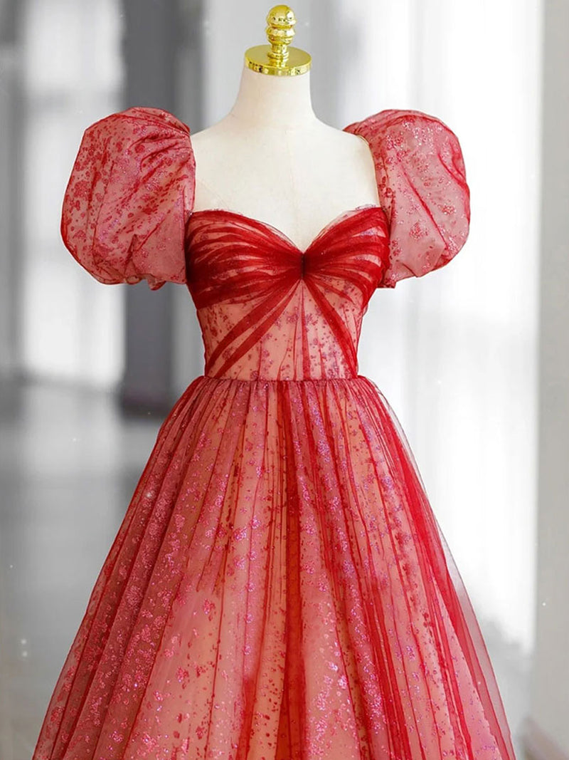 red aline dresses One-Shoulder Long Red Prom Dress: Juliet 298 Red / XSmall