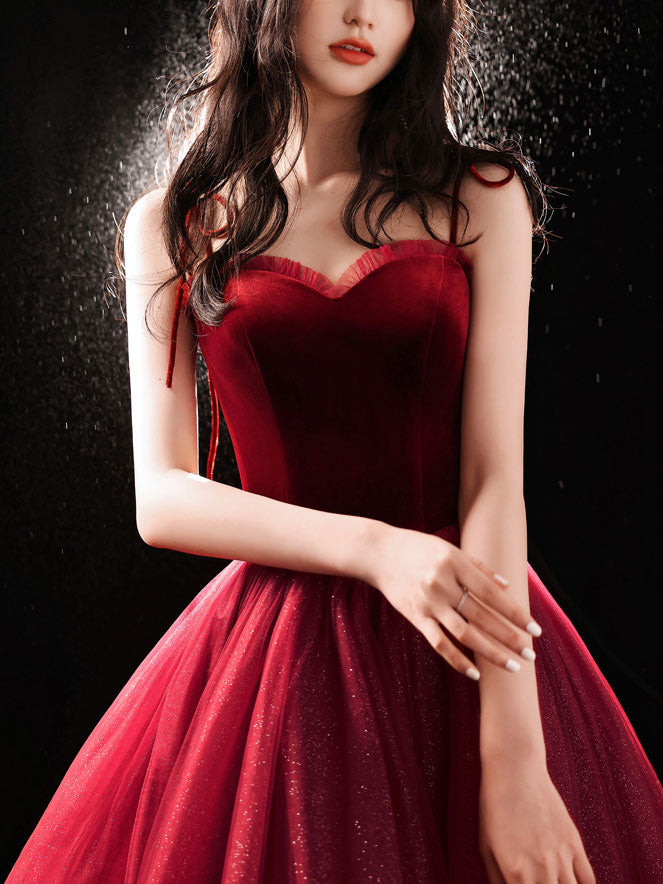 Burgundy sweetheart neck tulle short prom dress, Burgundy puffy homecoming dress US 12 / Burgundy Burgundy sweetheart neck tulle short prom dress, Burgundy puffy homecoming dress US 12 / Burgundy