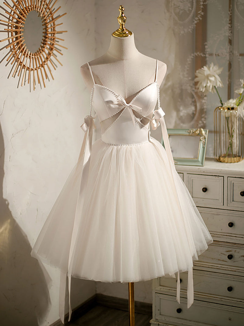 plunge neck tulle mini dress V neck Tulle Mini Dress