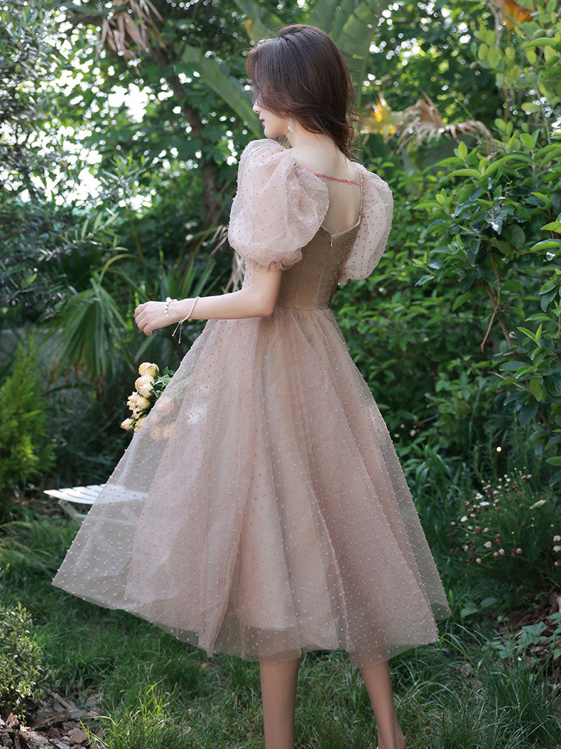 Bean Pink Powder Short Prom Dress, Cute Tulle Homecoming Dress US 8 / Bean Pink (As Picture) Bean Pink Powder Short Prom Dress, Cute Tulle Homecoming Dress US 8 / Bean Pink (As Picture)