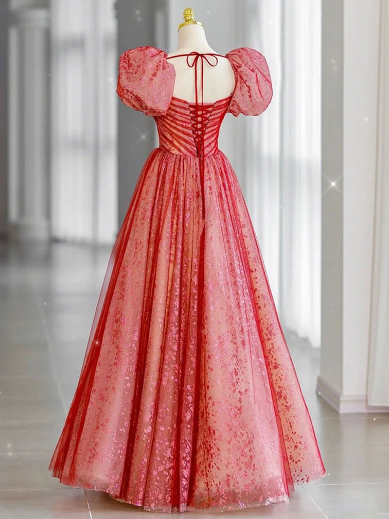 Red Long Prom Dresses, Aline Red Formal Graduation Dresses US 6 / Custom Color Red Long Prom Dresses, Aline Red Formal Graduation Dresses US 6 / Custom Color