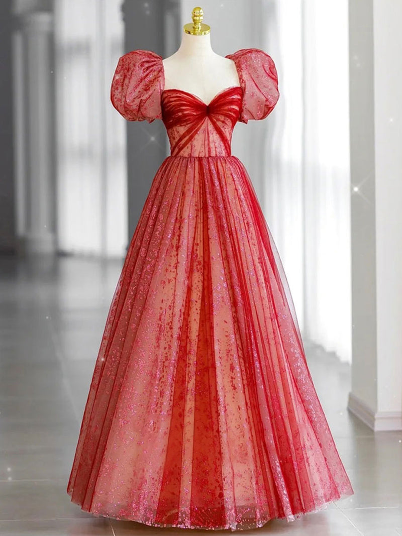 Red Long Prom Dresses, Aline Red Formal Graduation Dresses US 12 / Custom Color Red Long Prom Dresses, Aline Red Formal Graduation Dresses US 12 / Custom Color