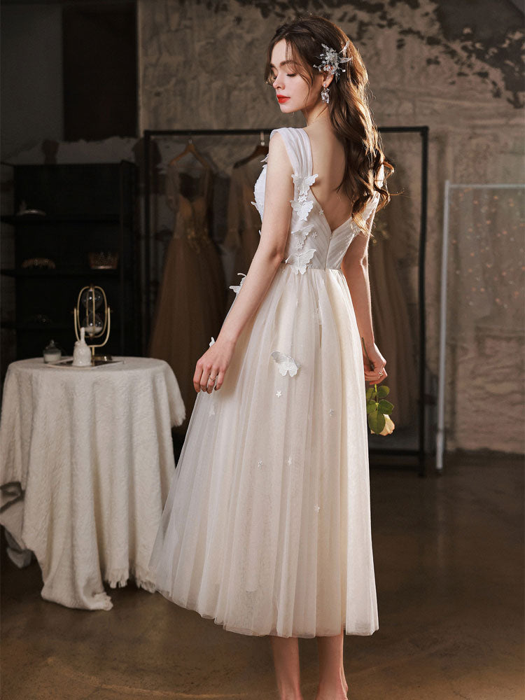 champagne colored homecoming dress A Line V Neck Short Champagne Lace Prom Dress, Short Champagne Lace Formal Graduation Homecoming Dress