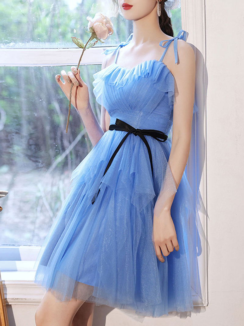 Simple Mini/Short Blue Prom Dress, Cute Blue Homecoming Dresses US 2 / Custom Color Simple Mini/Short Blue Prom Dress, Cute Blue Homecoming Dresses US 2 / Custom Color