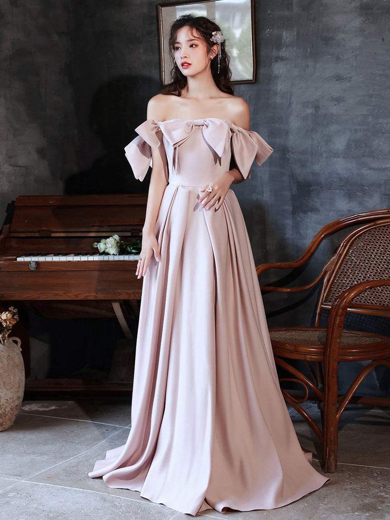 Pink Dress For Graduation Hot Pink Prom Dress Blush Satin Dress