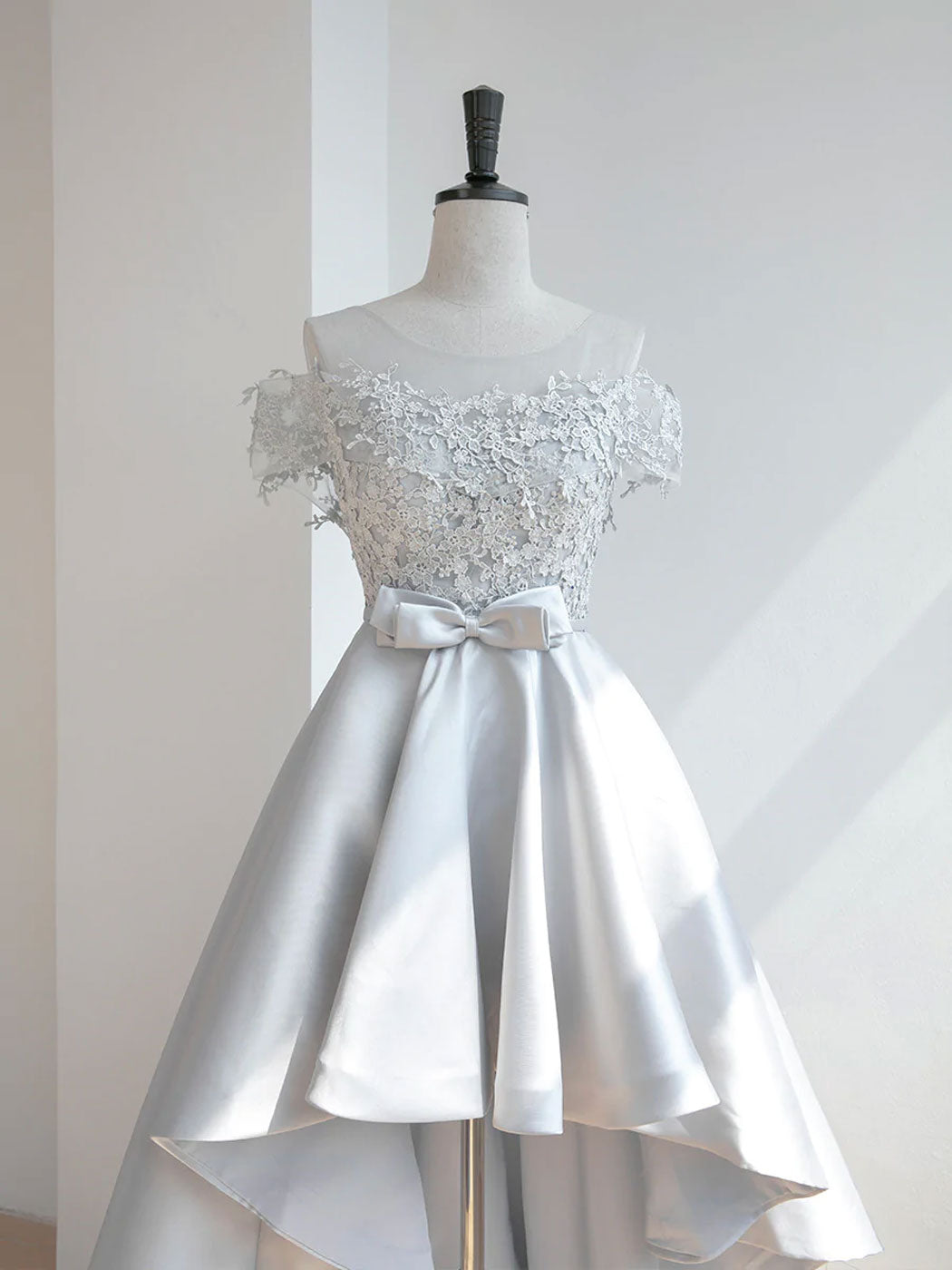 High Low Style Satin Formal Dresses