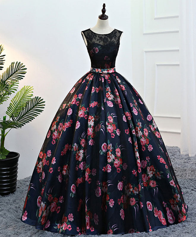 Black Lace Long Prom Gown, Black Evening Dress US 14 / Black Black Lace Long Prom Gown, Black Evening Dress US 14 / Black