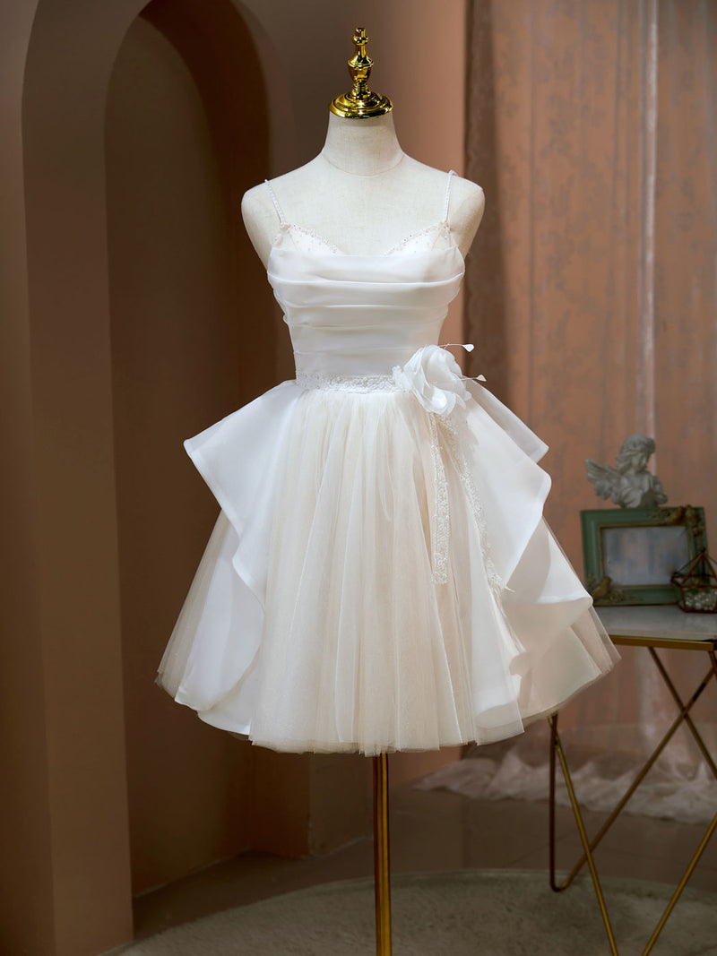 Short Champagne Floral Prom Dresses, Short Champagne Floral Formal Homecoming Dresses, US 16 / Custom Color / With Rush+$19.99 Short Champagne Floral Prom Dresses, Short Champagne Floral Formal Homecoming Dresses, US 16 / Custom Color / With Rush+$19.99