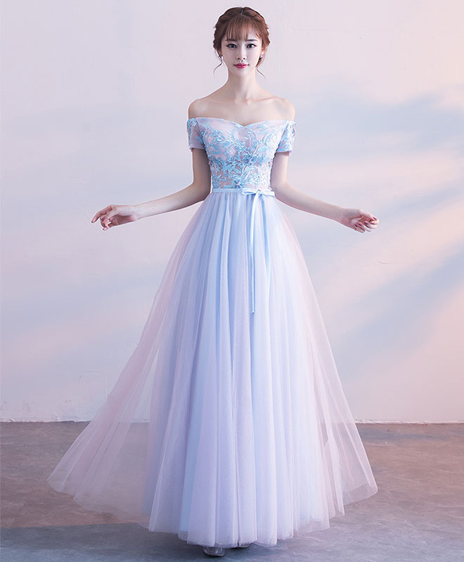Cut Lace Tulle Long Prom Dress, Lace Evening Dress US 10 / Blue Cut Lace Tulle Long Prom Dress, Lace Evening Dress US 10 / Blue