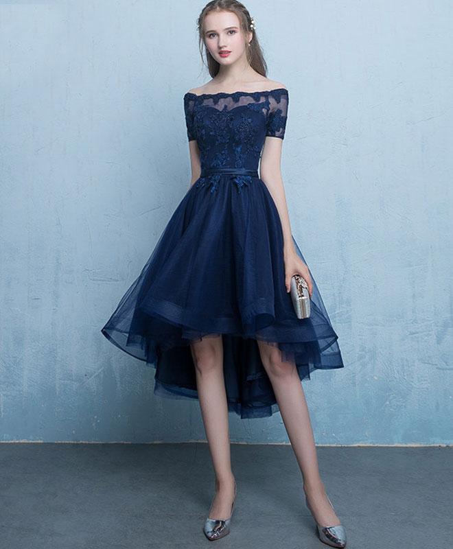 Burgundy Tulle Lace Short Prom Dress, Burgundy Homecoming Dress