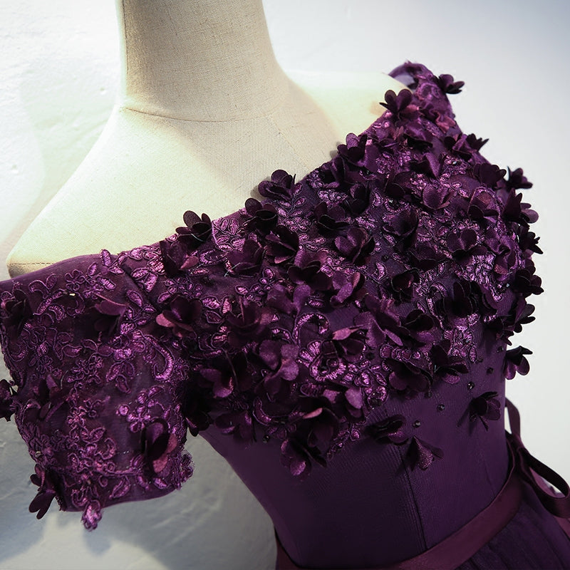 Cute Purple High Low Prom Dress, Purple Homecoming Dresses US 4 / Purple Cute Purple High Low Prom Dress, Purple Homecoming Dresses US 4 / Purple