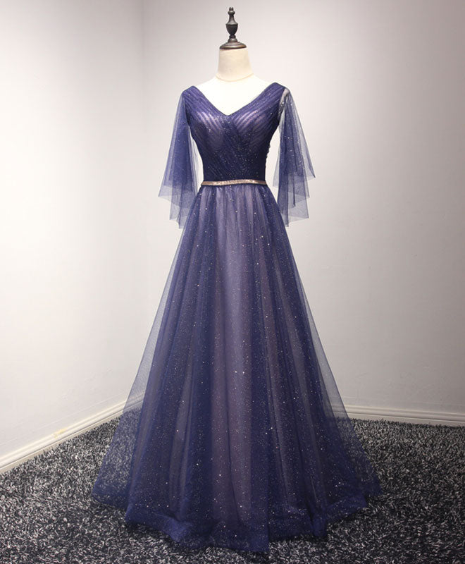 Simple V Neck Long Purple Prom Dress, Purple Long Evening Dress US 2 / Purple Simple V Neck Long Purple Prom Dress, Purple Long Evening Dress US 2 / Purple