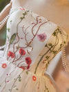 White Tulle Lace Short Prom Dress, White Homecoming Dress with Beads