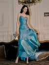 Simple Sweetheart Mermaid Blue Prom Dress, Blue Party Dress