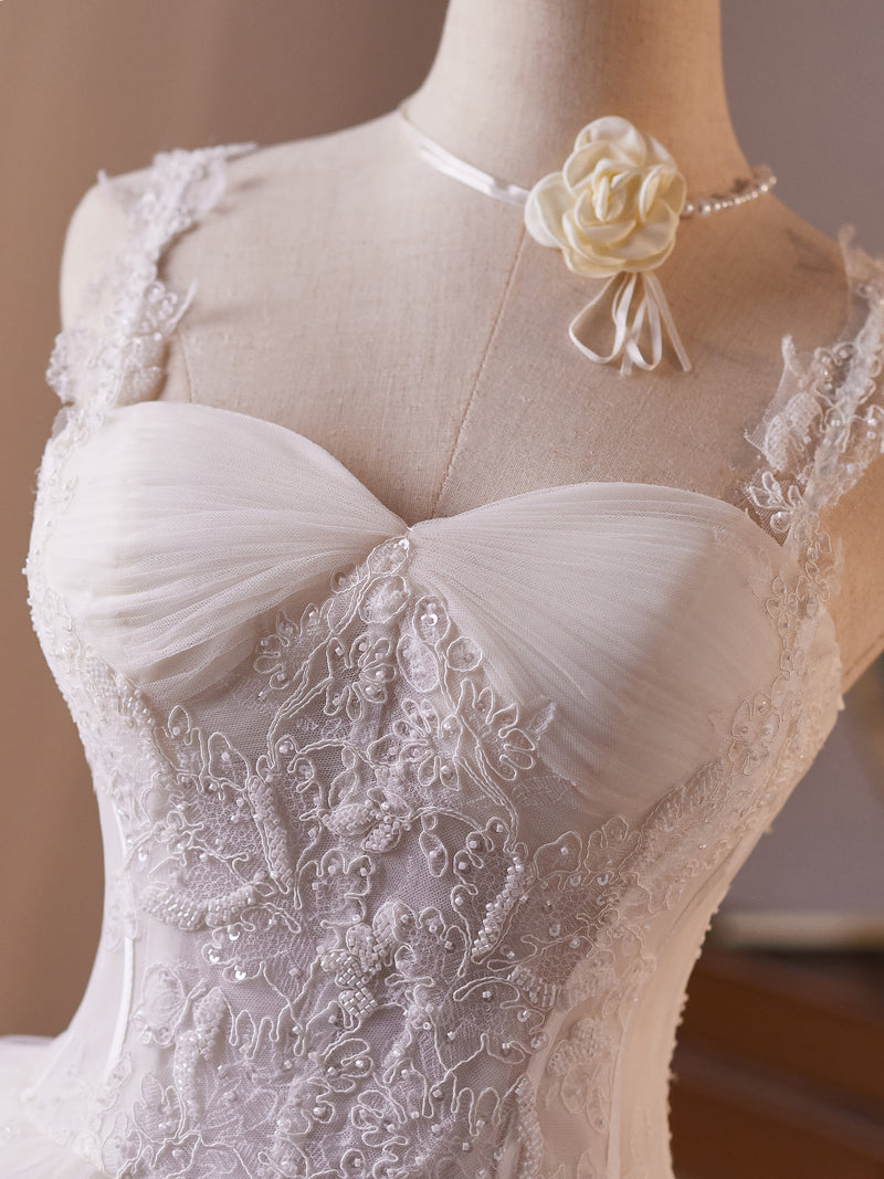 White Tulle Lace Short Prom Dress, White Homecoming Dress