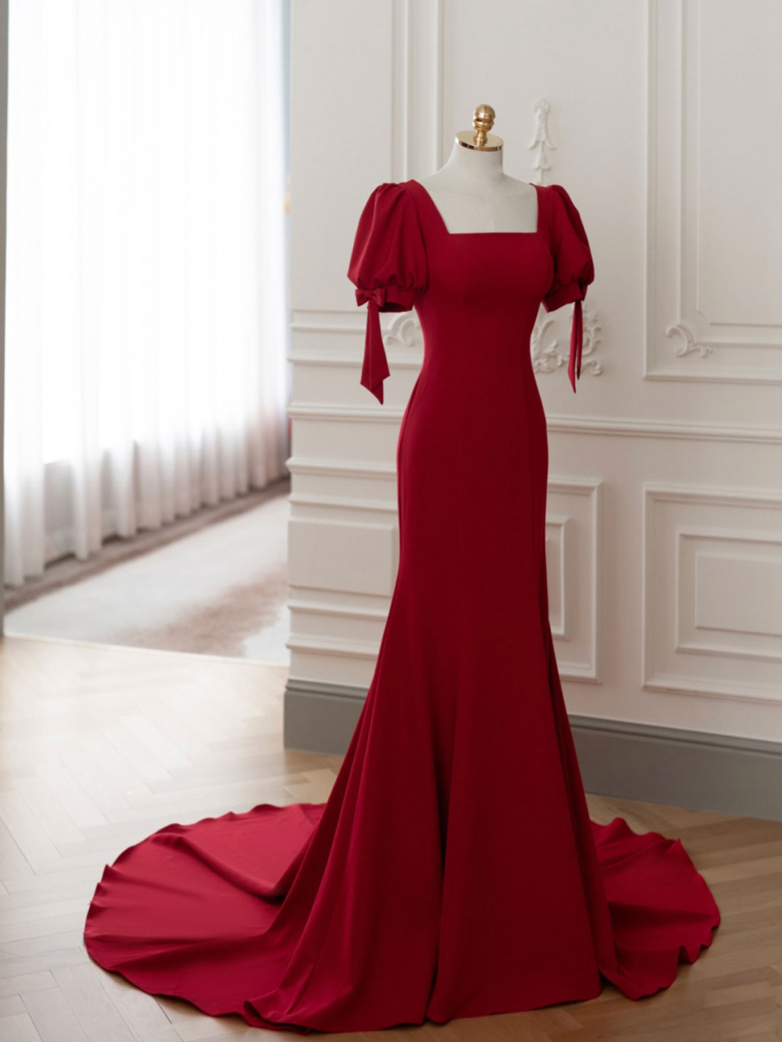 Burgundy Mermaid Long Prom Dresses, Burgundy Formal Dress shopluu Burgundy Mermaid Long Prom Dresses, Burgundy Formal Dress shopluu