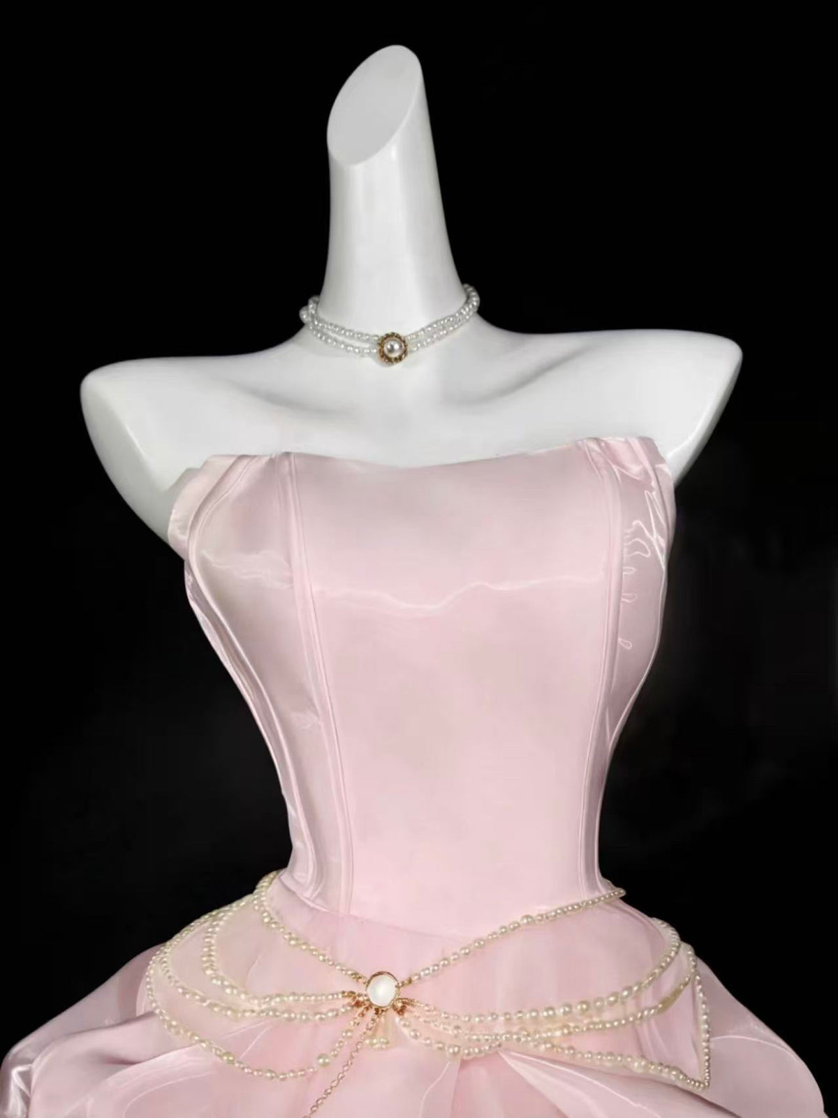 Unique Pink Satin Short Prom Dress. Pink Homecoming Dress