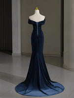 Dark Blue Long Prom Dress