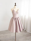 A-Line V  Neck Pink Short Prom Dress, Pink Homecoming Dresses