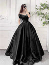 A-Line Off Shoulder Burgundy Long Prom Dress, Burgundy Long Formal Dress