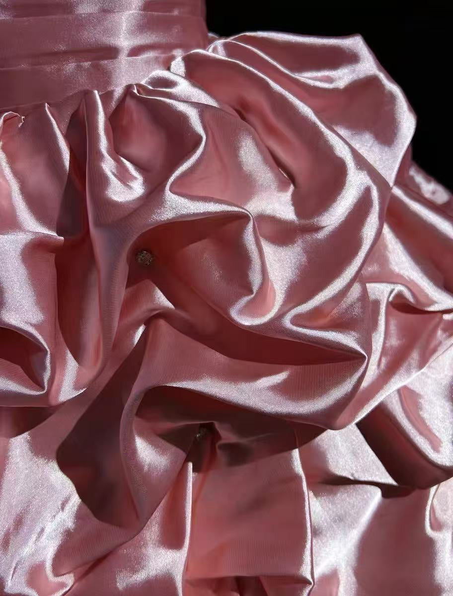 Cute Sweetheart Irregular Short Ball Gown Pink Homecoming Dress