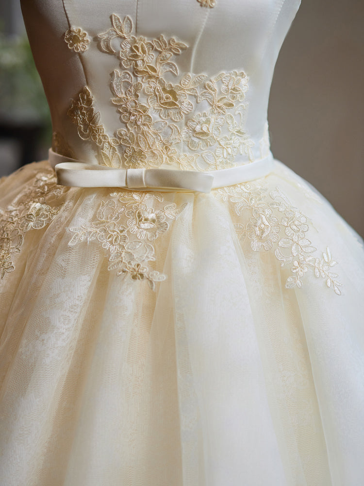 Lovely Knee Length Tulle Party Dress, Champagne Off The Shoulder Homecoming Dress US 14 / Champagne Lovely Knee Length Tulle Party Dress, Champagne Off The Shoulder Homecoming Dress US 14 / Champagne