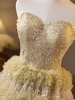 Beautiful Sweetheart Neck Tulle Sequin Green Prom Dress, Puffy Green Long Sweet 16 Dress