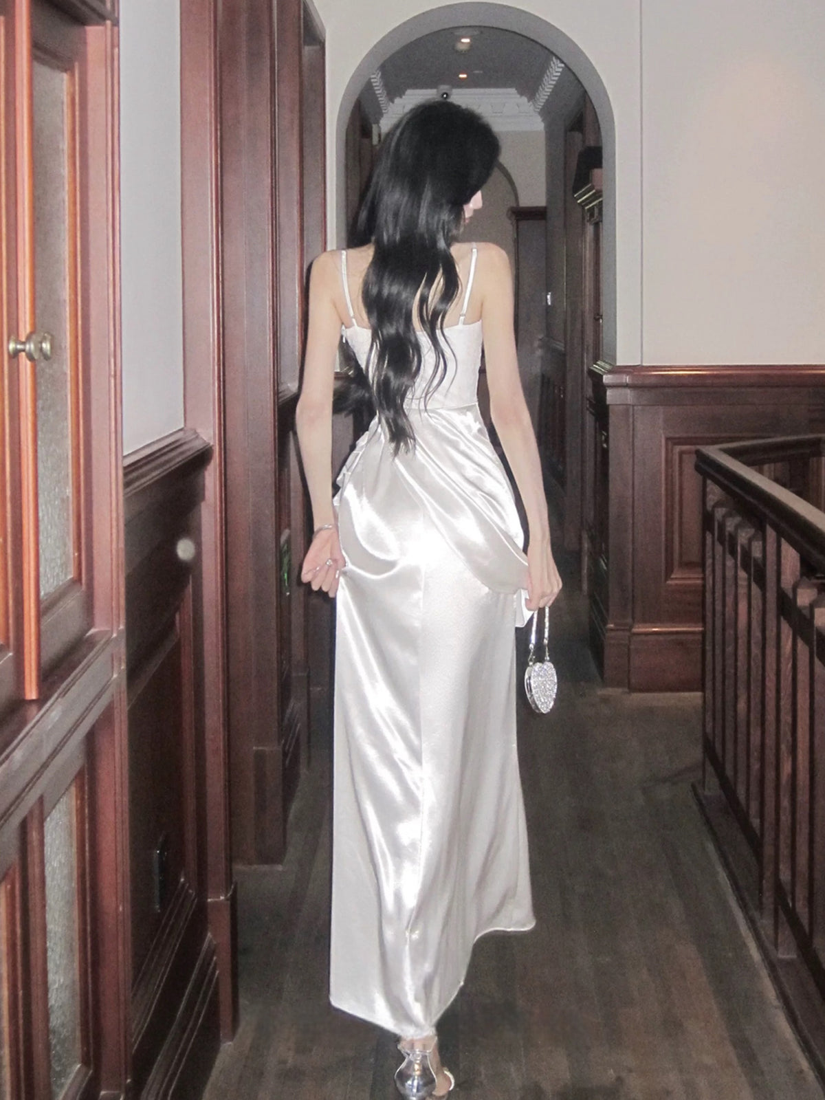Mermaid Sweetheart Floor Length Ivory White Prom Dress, Ivory Party Dress