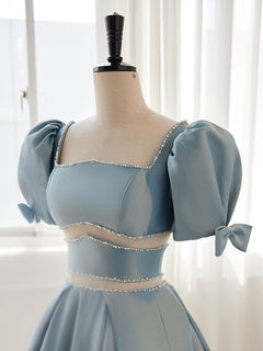Cute Blue Homecoming Dress