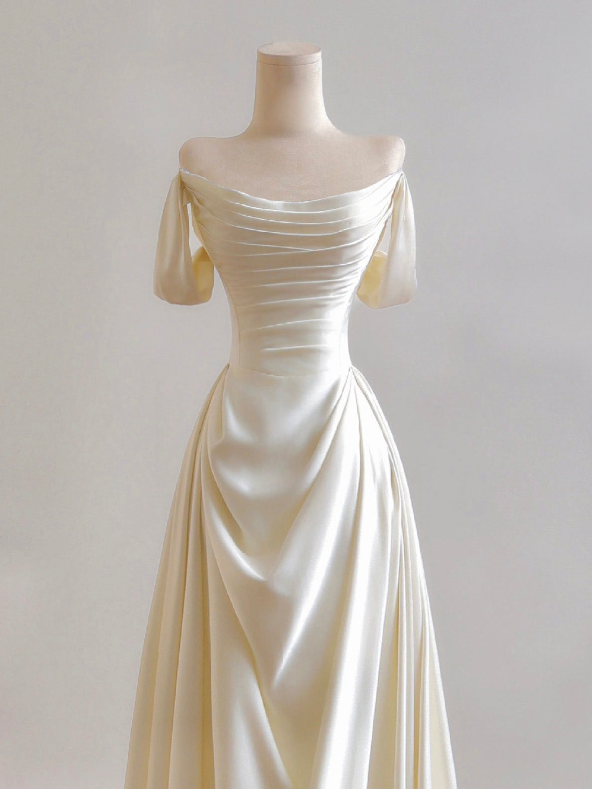 lulu satin lace-up dress in champagne Satin Lace-up Dress in Champagne
