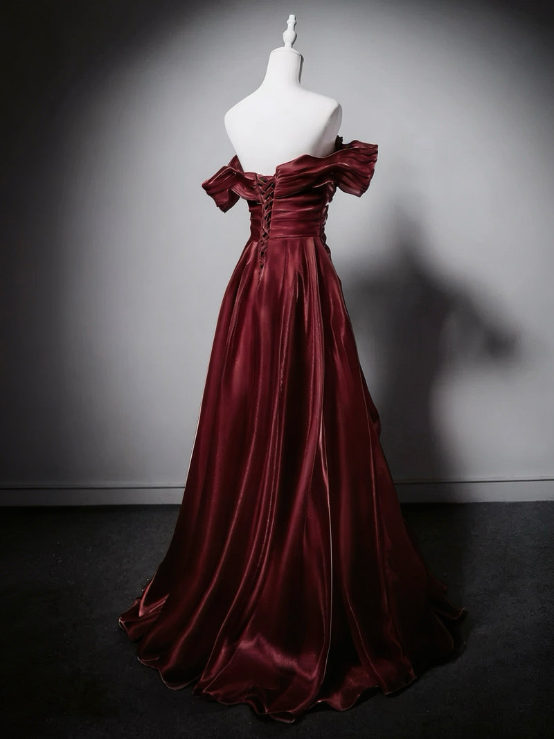beaded burgundy bridesmaid dress Azazie 2026 Corset Lace Up A-Line Prom Dress Burgundy Gown