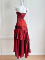 Simple Sweetheart Burgundy Prom Dress, Burgundy Party Dress