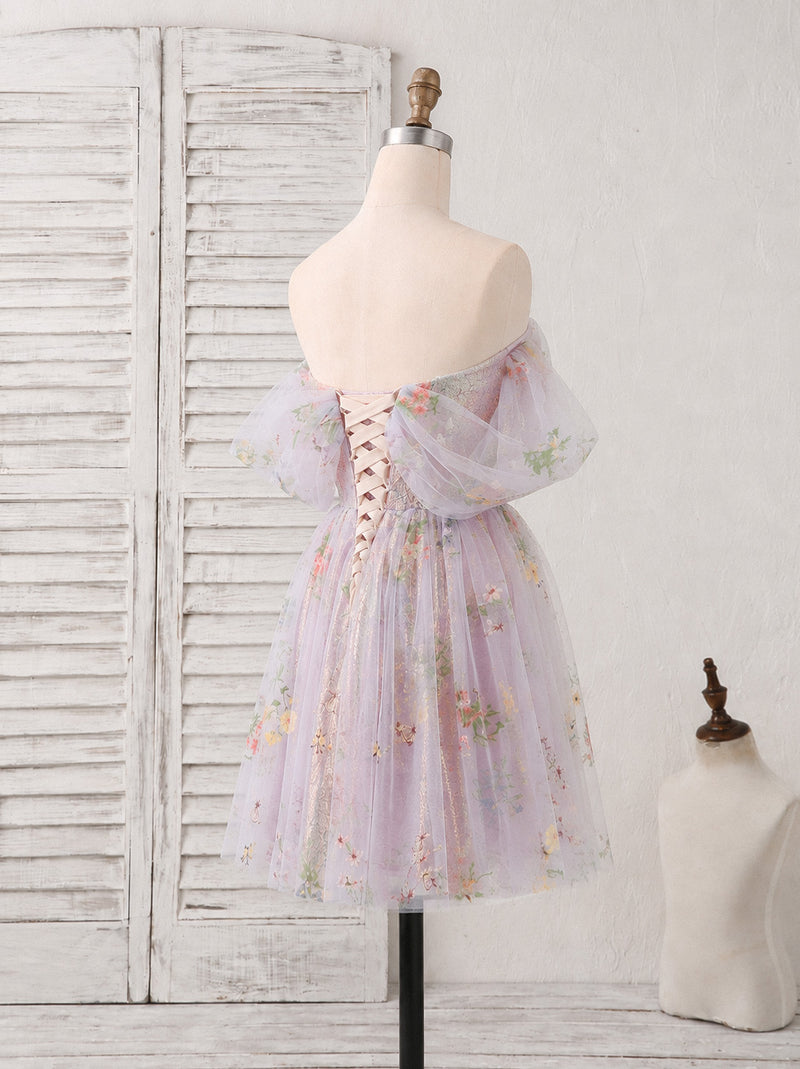 purple lace hoco dress A-line Sweetheart Neck Off Shoulder Tulle Homecoming – shopluu Size:46-48 Adult Black and Red this also applies for lace side panel bridal dress
