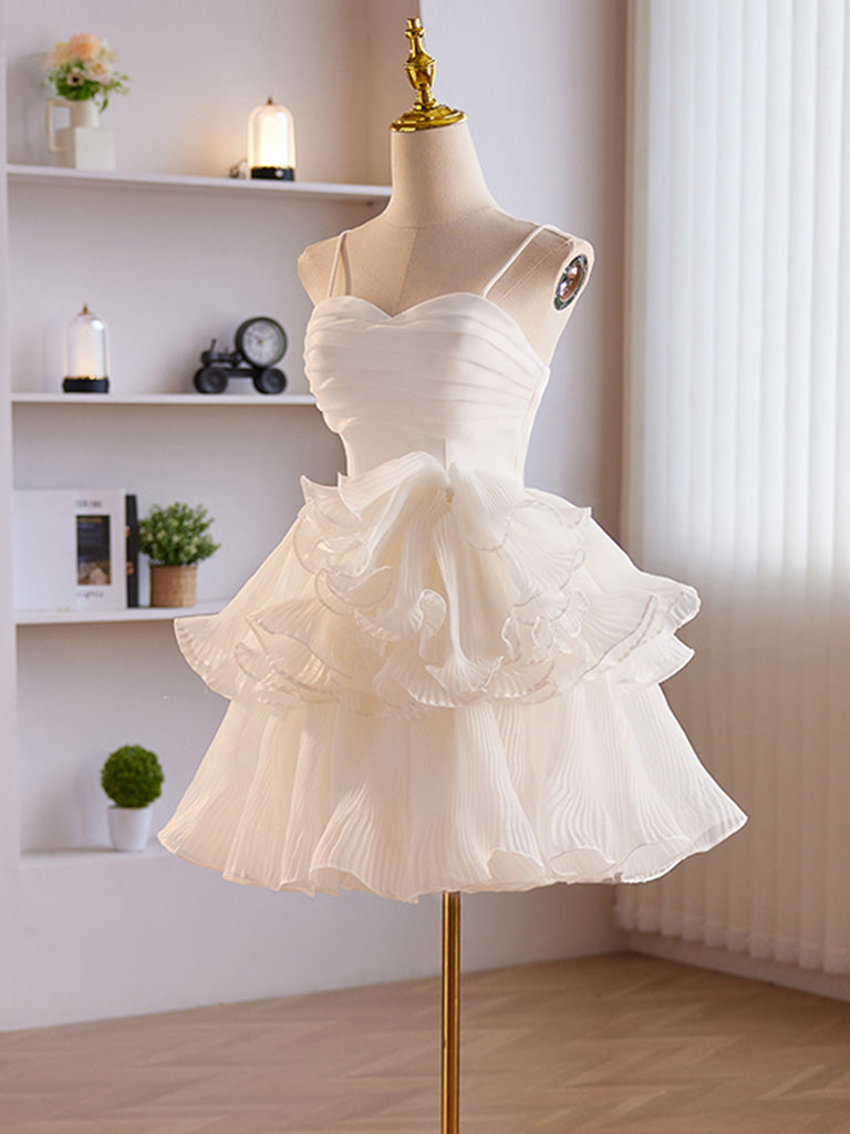 Cute White Prom Dresses White Lace Dress Tulle Dress Short White Cocktail Dresses A-Line Cute White Prom Dresses White Lace Dress Tulle Dress Short White Cocktail Dresses A-Line