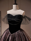 Black Off Shoulder Tulle Short Prom Dress, Black Homecoming Dress
