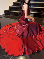 Simple Sweetheart Burgundy Prom Dress, Burgundy Party Dress