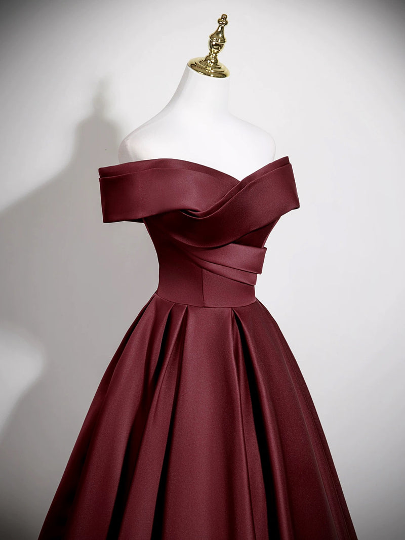 burgundy satin cocktail dress Burgundy Satin Midi Dress With Long Sleeves and Chest Cutout