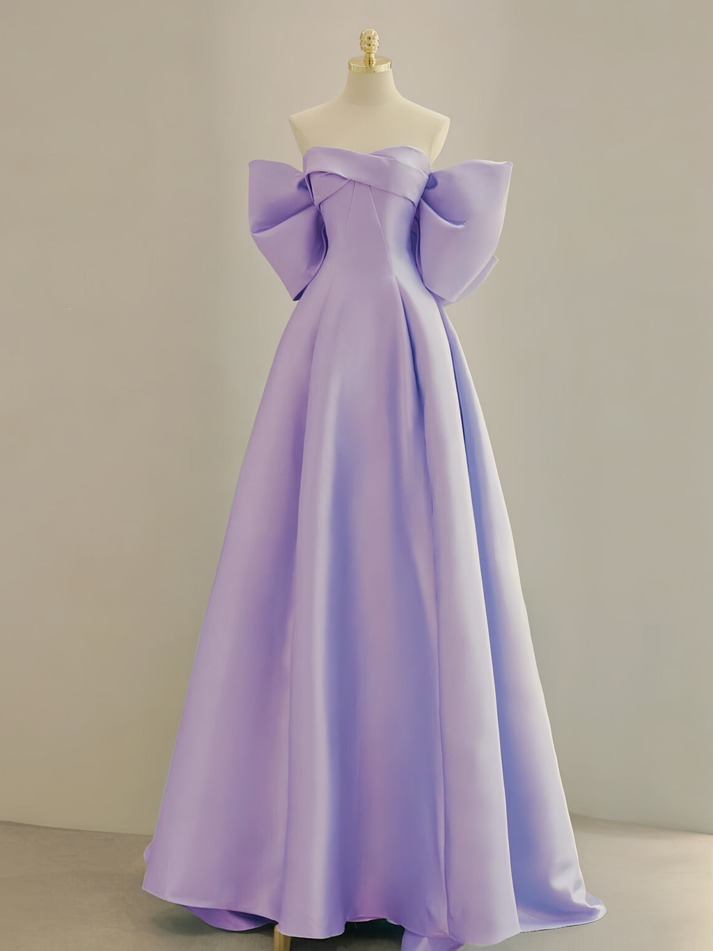 A-Line Sweetheart Neck Satin Purple Long Prom Dress, Purple Evening Dress