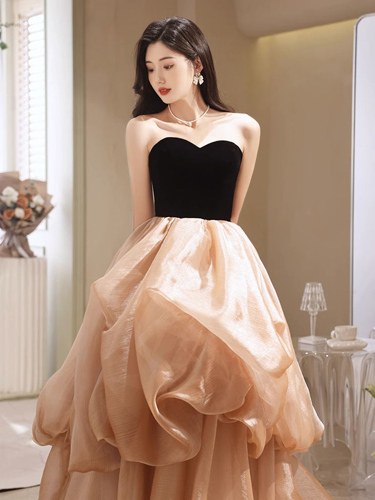 Champagne Sweetheart Neck Long Prom Dress, Champagne Formal Evening Dress US 4 / Champagne Champagne Sweetheart Neck Long Prom Dress, Champagne Formal Evening Dress US 4 / Champagne