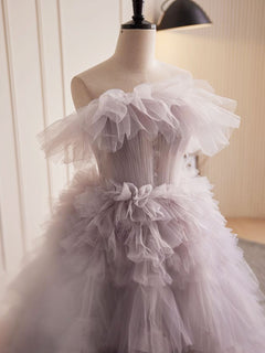 Grey Purple Evening Dresses