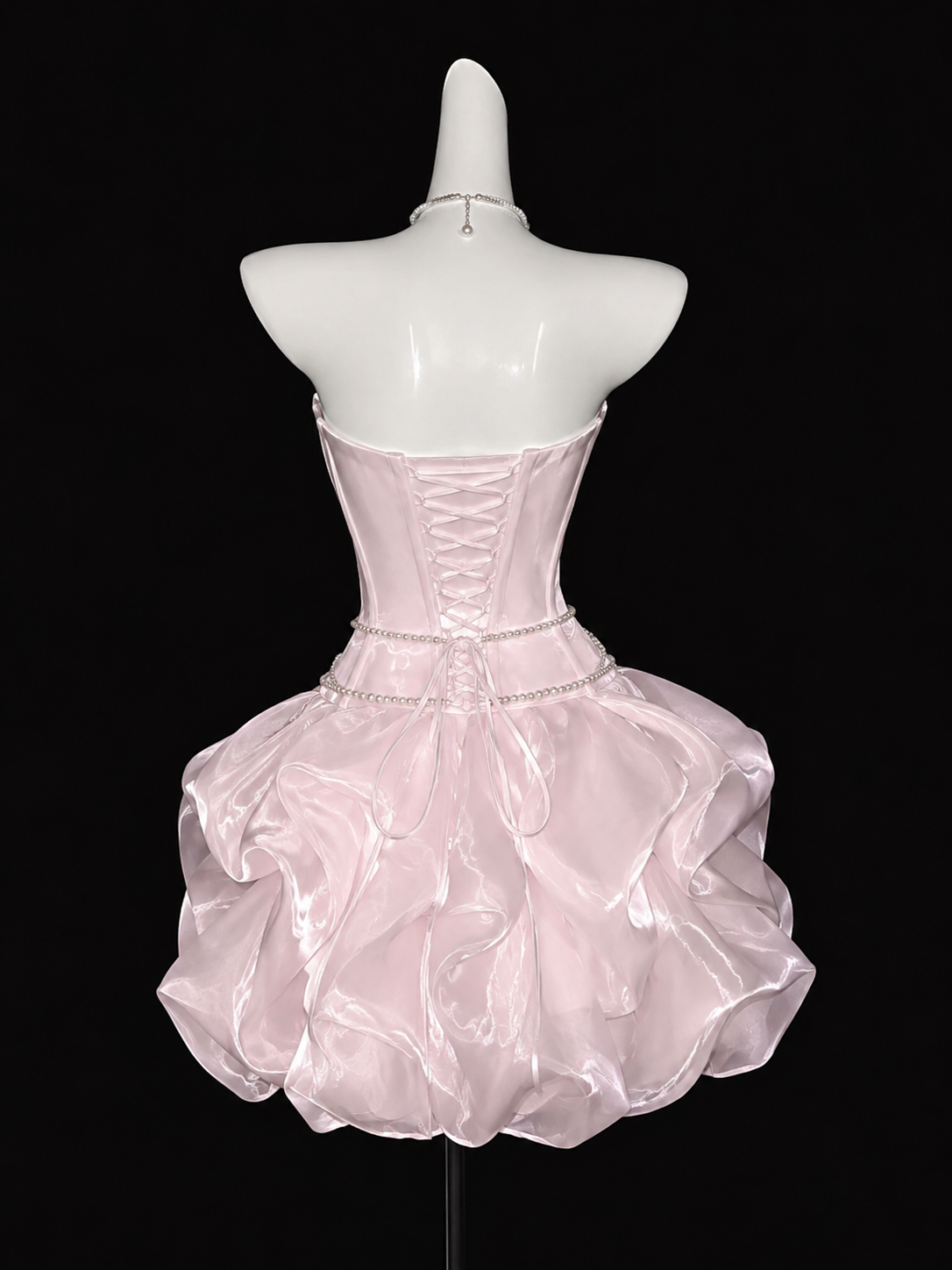 Unique Pink Satin Short Prom Dress. Pink Homecoming Dress