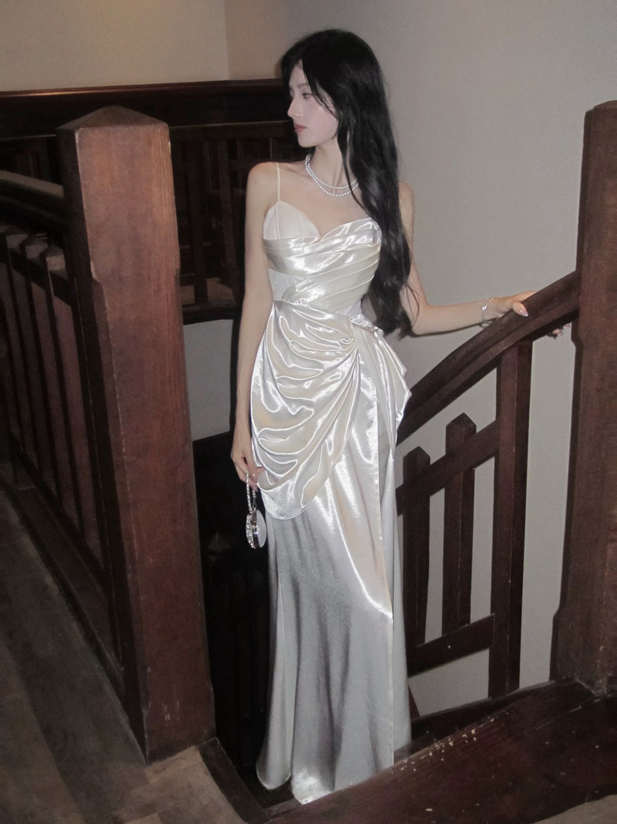 Mermaid Sweetheart Floor Length Ivory White Prom Dress, Ivory Party Dress