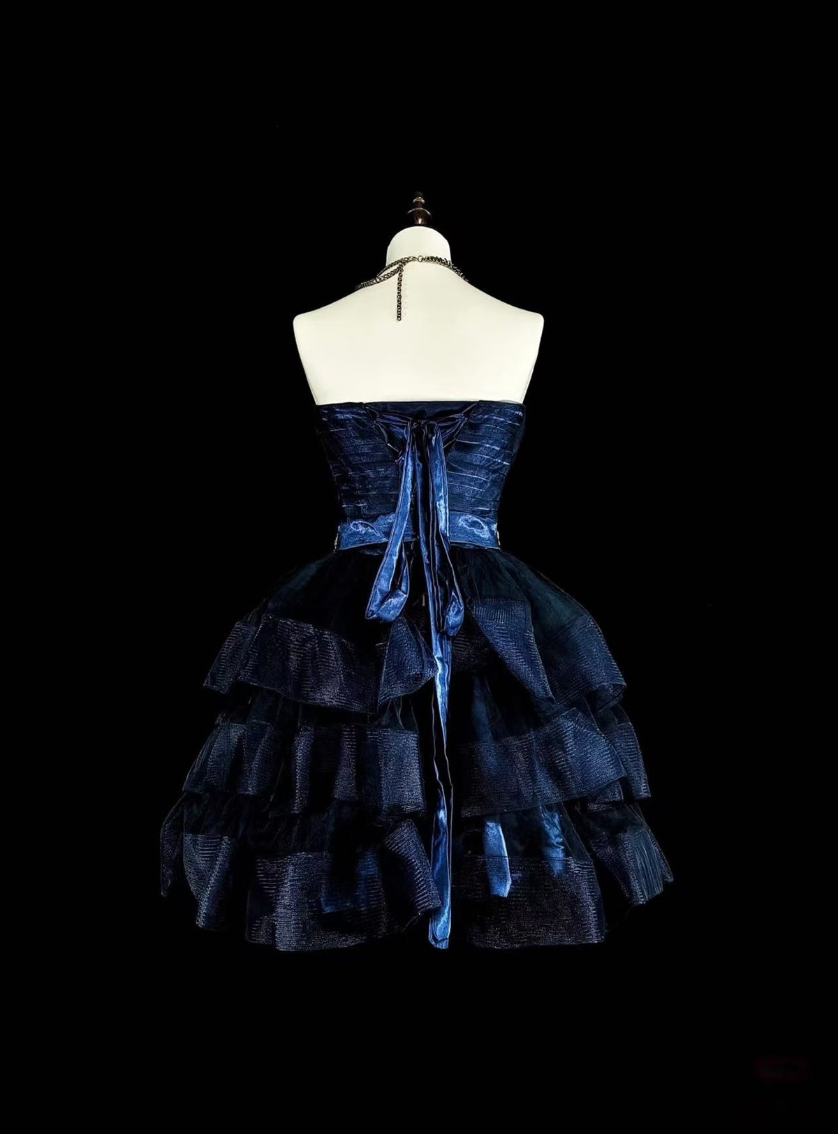 Cute Sweetheart Neck Tulle Dark Blue Short Prom Dress, Blue Homecoming Dress