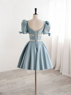 Cute Blue Homecoming Dress